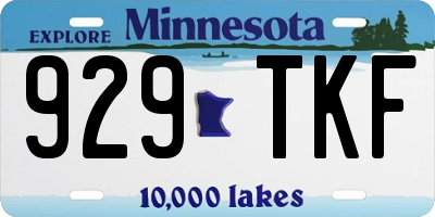 MN license plate 929TKF