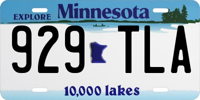 MN license plate 929TLA