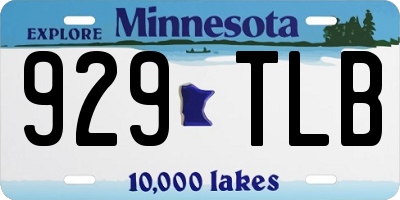 MN license plate 929TLB