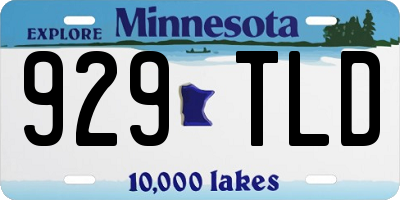 MN license plate 929TLD