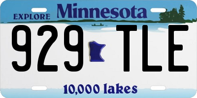MN license plate 929TLE