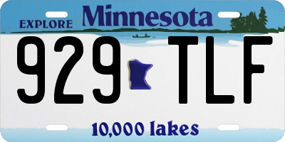 MN license plate 929TLF