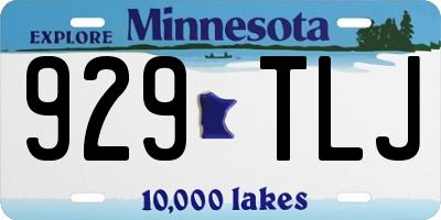 MN license plate 929TLJ