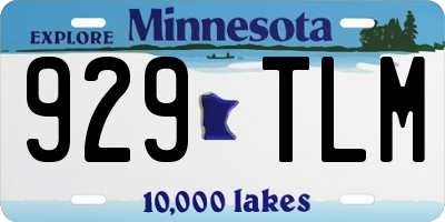 MN license plate 929TLM