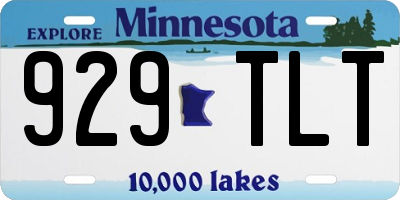 MN license plate 929TLT
