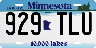 MN license plate 929TLU
