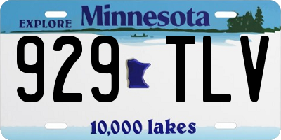 MN license plate 929TLV