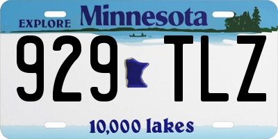 MN license plate 929TLZ