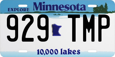 MN license plate 929TMP