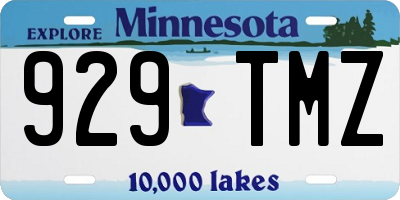 MN license plate 929TMZ