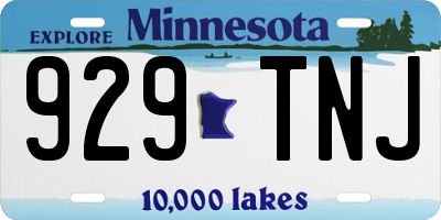 MN license plate 929TNJ