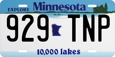 MN license plate 929TNP