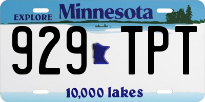 MN license plate 929TPT
