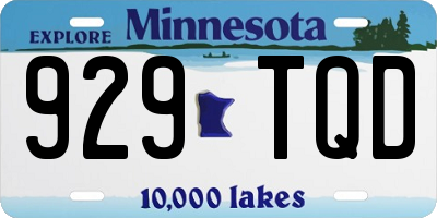 MN license plate 929TQD