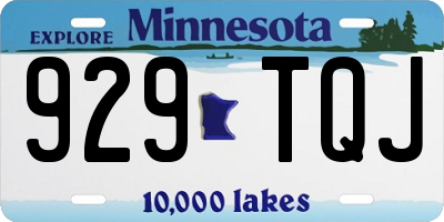 MN license plate 929TQJ