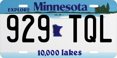 MN license plate 929TQL