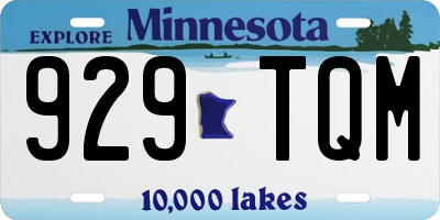MN license plate 929TQM