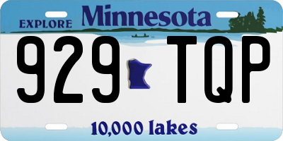 MN license plate 929TQP