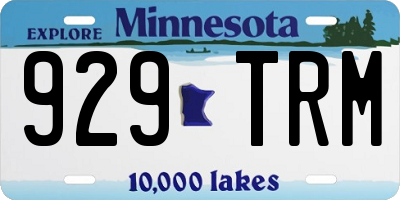 MN license plate 929TRM
