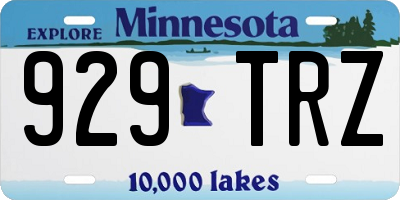 MN license plate 929TRZ