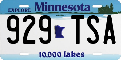 MN license plate 929TSA