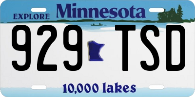MN license plate 929TSD