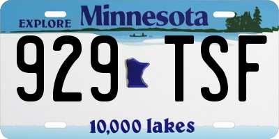 MN license plate 929TSF