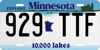MN license plate 929TTF