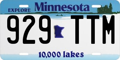 MN license plate 929TTM