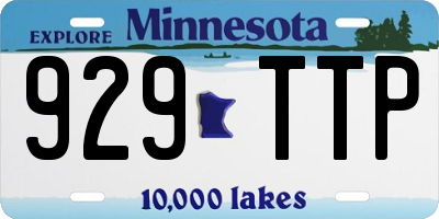MN license plate 929TTP