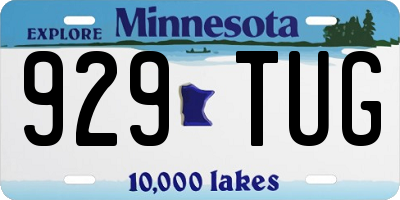 MN license plate 929TUG
