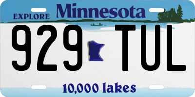MN license plate 929TUL