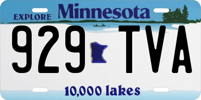 MN license plate 929TVA