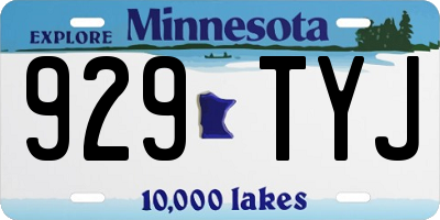 MN license plate 929TYJ
