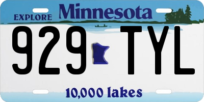 MN license plate 929TYL
