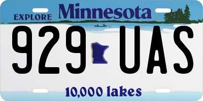 MN license plate 929UAS