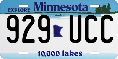 MN license plate 929UCC