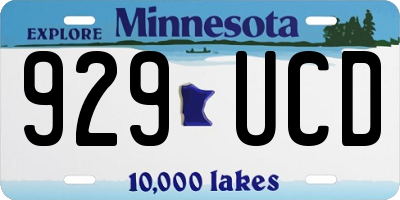 MN license plate 929UCD