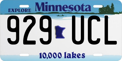 MN license plate 929UCL