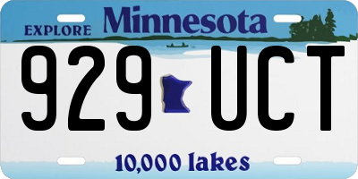 MN license plate 929UCT