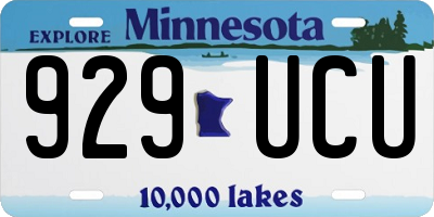 MN license plate 929UCU