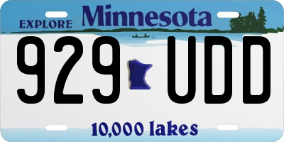 MN license plate 929UDD