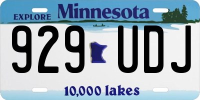 MN license plate 929UDJ