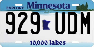MN license plate 929UDM