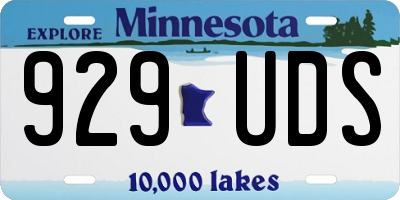 MN license plate 929UDS