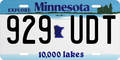 MN license plate 929UDT