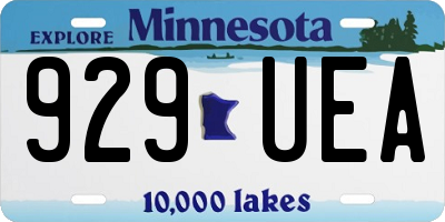 MN license plate 929UEA