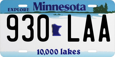 MN license plate 930LAA