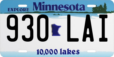 MN license plate 930LAI