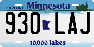 MN license plate 930LAJ